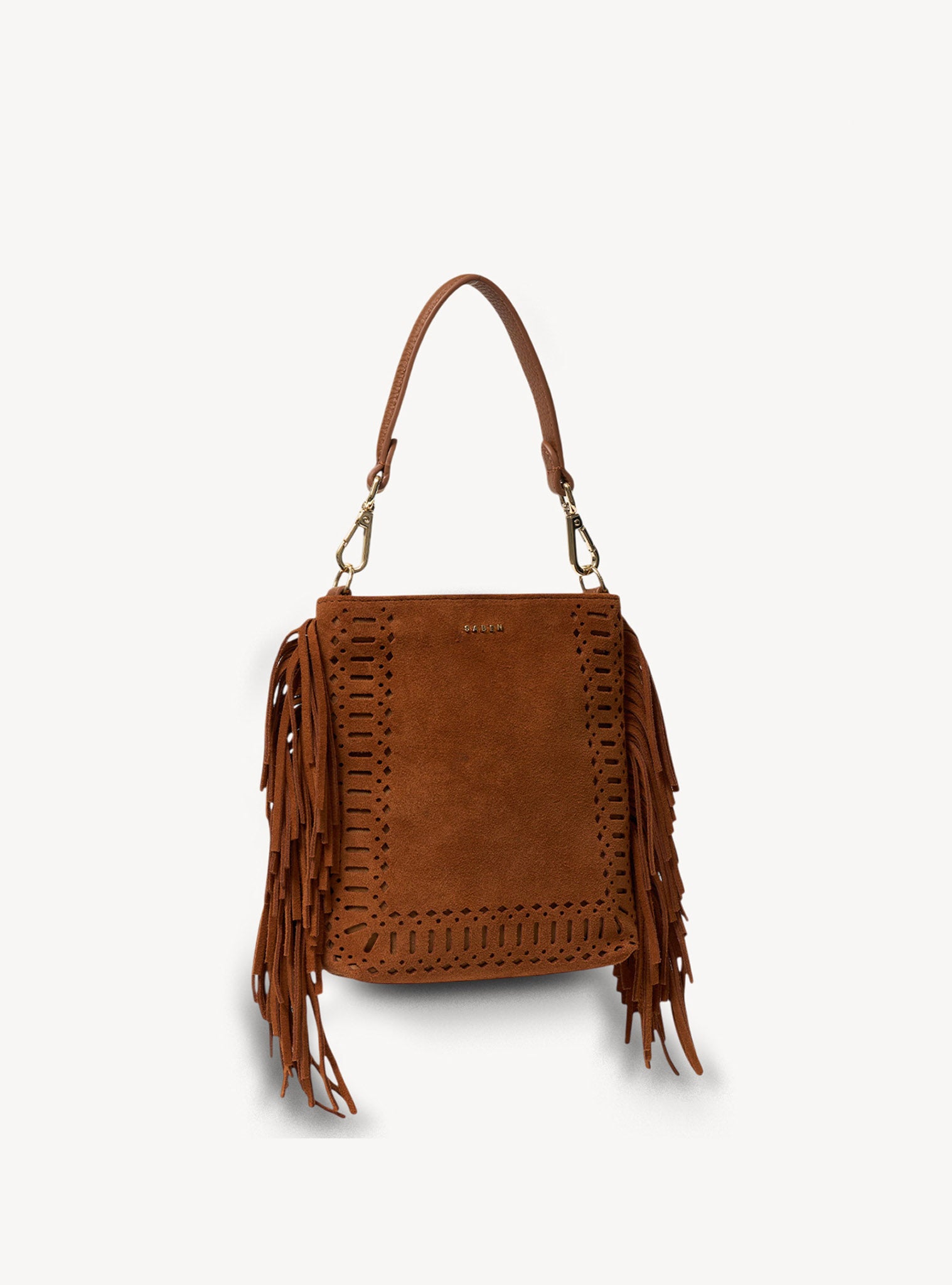 Coco Mini Bag Tan Suede + Fringe