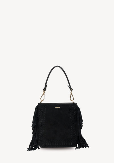 Black Suede and Fringe