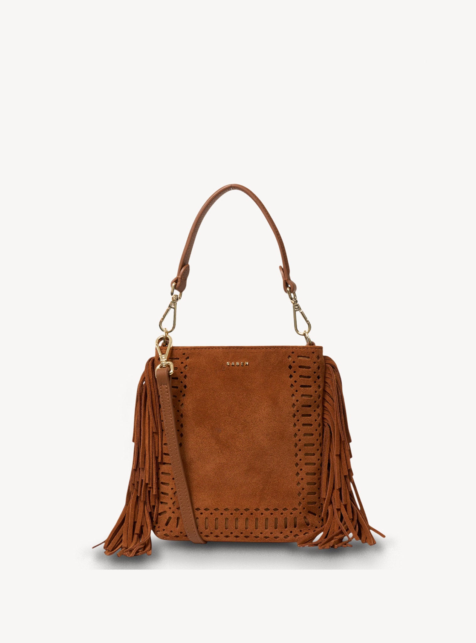 Coco Mini Bag Tan Suede + Fringe