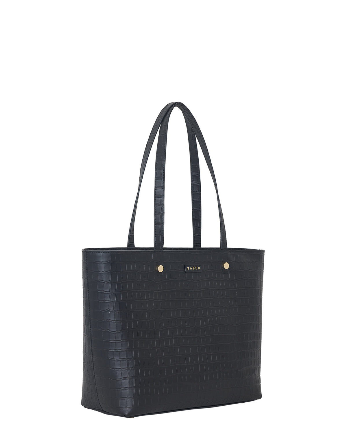 Tilbury Shoulder Bag Black Croc + Geranium